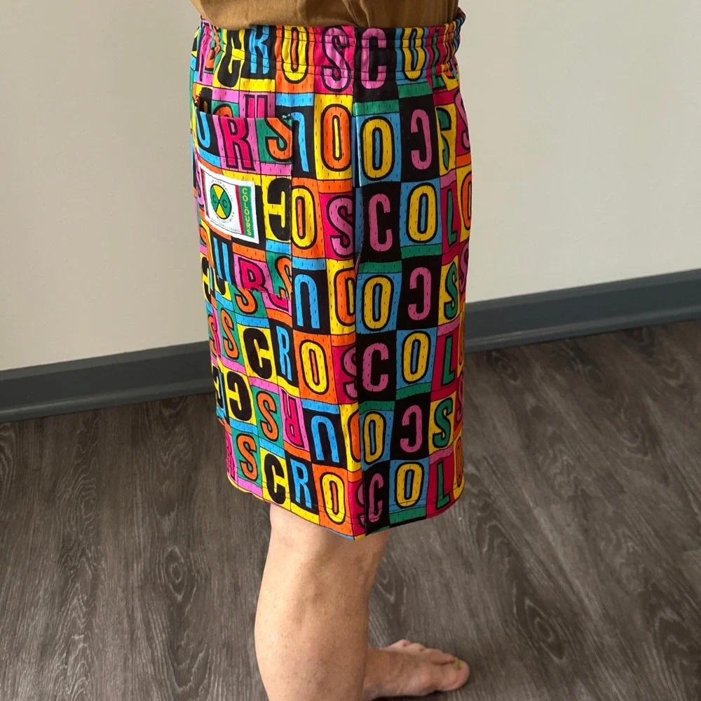 Cross Colours Y2K Block Letter Drawstring Shorts Men’s M Bold